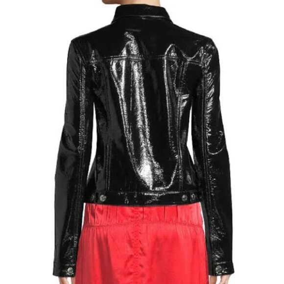 Helmut Lang Button Front Vinyl Jacket - Picture 3 of 4